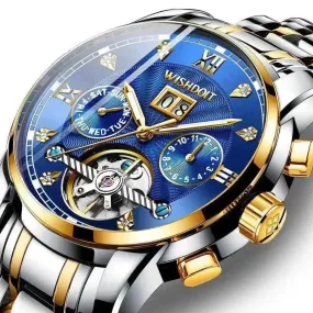 Luxurious Luminous Diamond Tourbillon Hollow Automatic Mechanical Watch