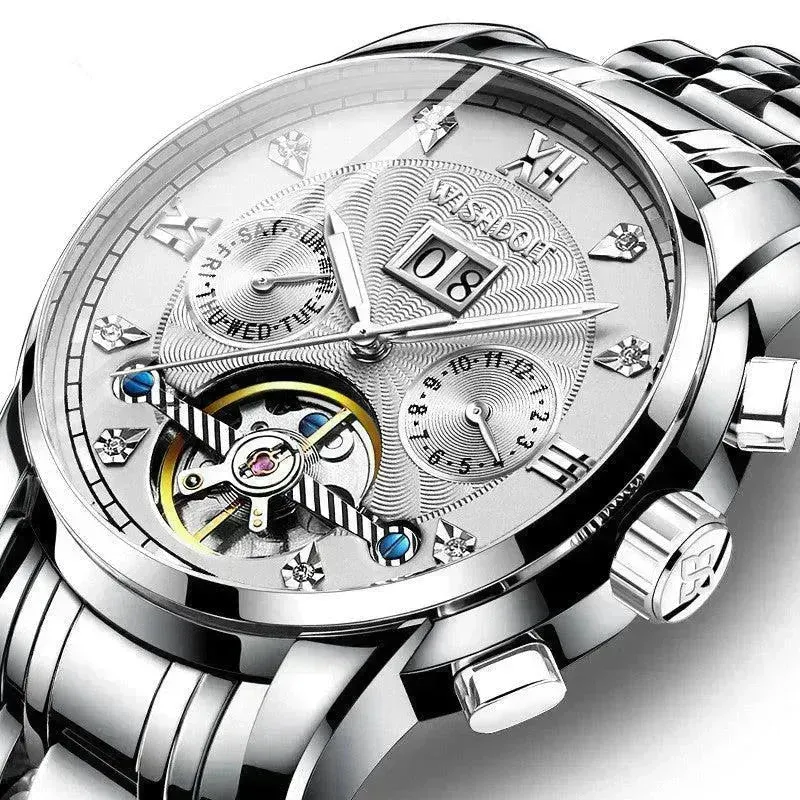 Luxurious Luminous Diamond Tourbillon Hollow Automatic Mechanical Watch