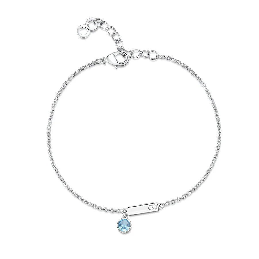 LXI Birthstone Bracelet Aquamarine/March