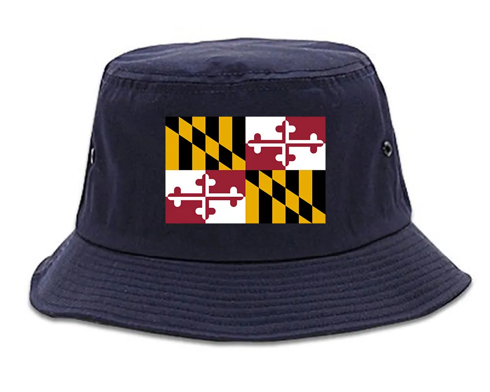 Maryland State Flag MD Chest Mens Bucket Hat