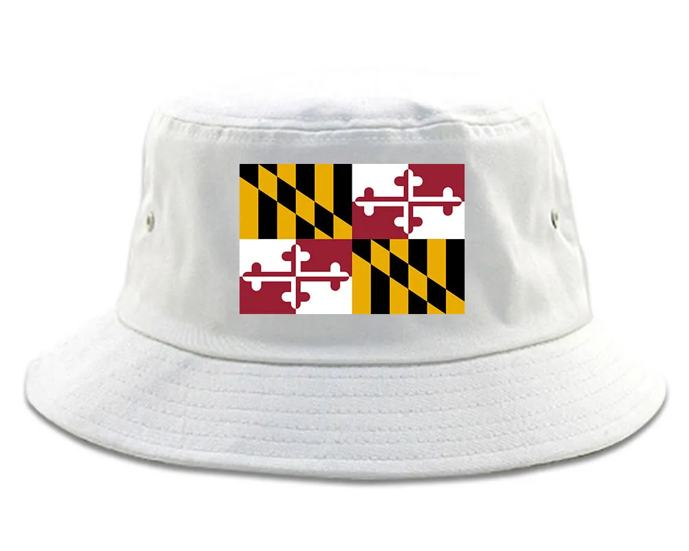 Maryland State Flag MD Chest Mens Bucket Hat