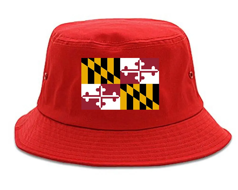 Maryland State Flag MD Chest Mens Bucket Hat