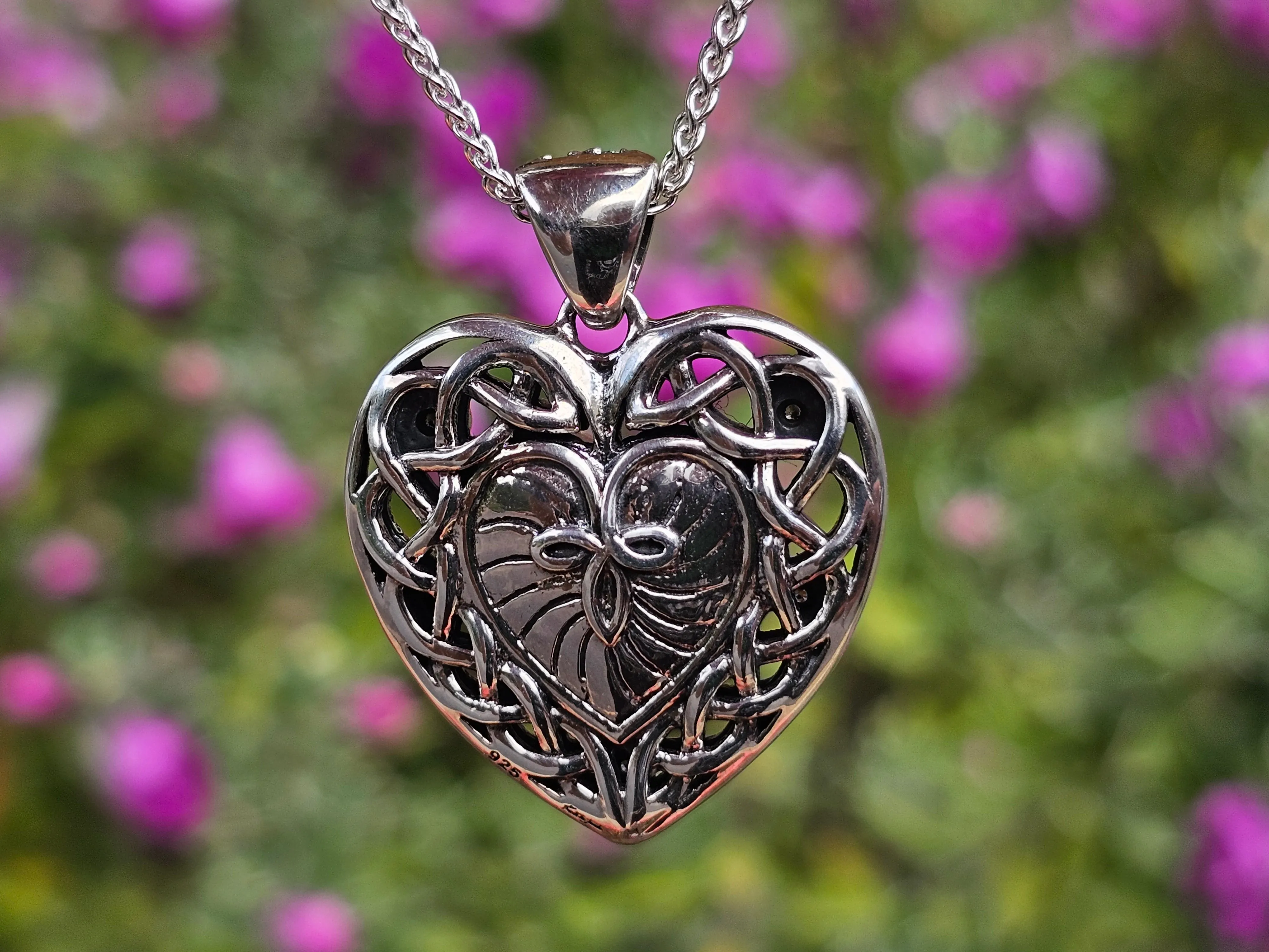 Memorial Heart Pendant with Cremation Ashes