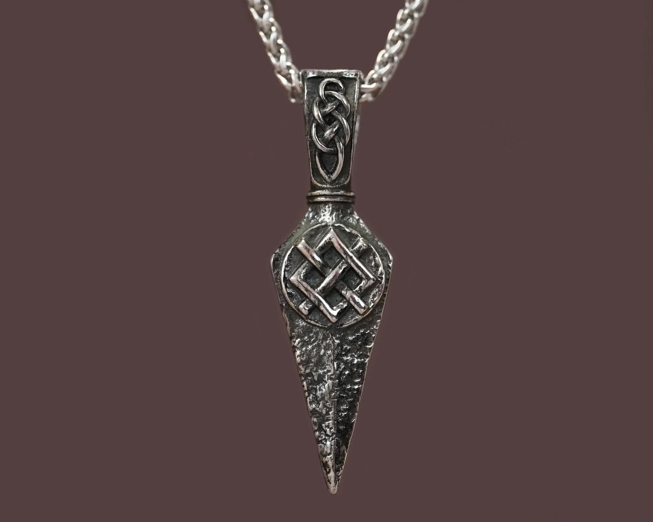 Men Spearhead Arrowhead Necklace Viking Gungnir Spear Pendant Necklace Charm Talisman Jewelry For Warrior Viking Gift for Men Odins Gifts