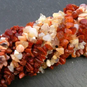 Mexican Fire Opal Chip Beads 36" Strand