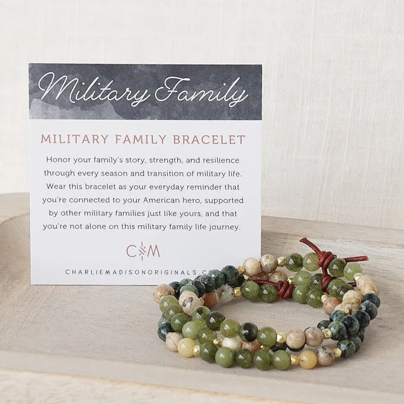 Military Family Mini Bracelet - Green | Military Tribute Bracelet