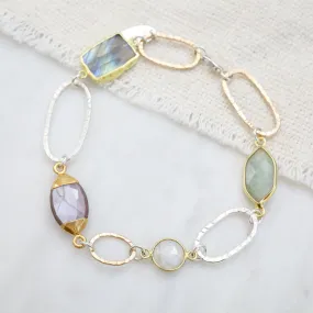 Multi Stone Oval Bracelet