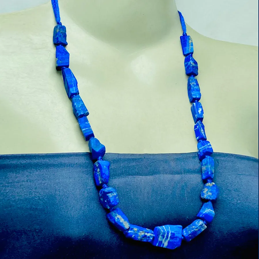 Natural Blue Lapis Lazuli Stones Necklace