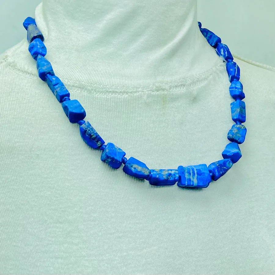 Natural Blue Lapis Lazuli Stones Necklace