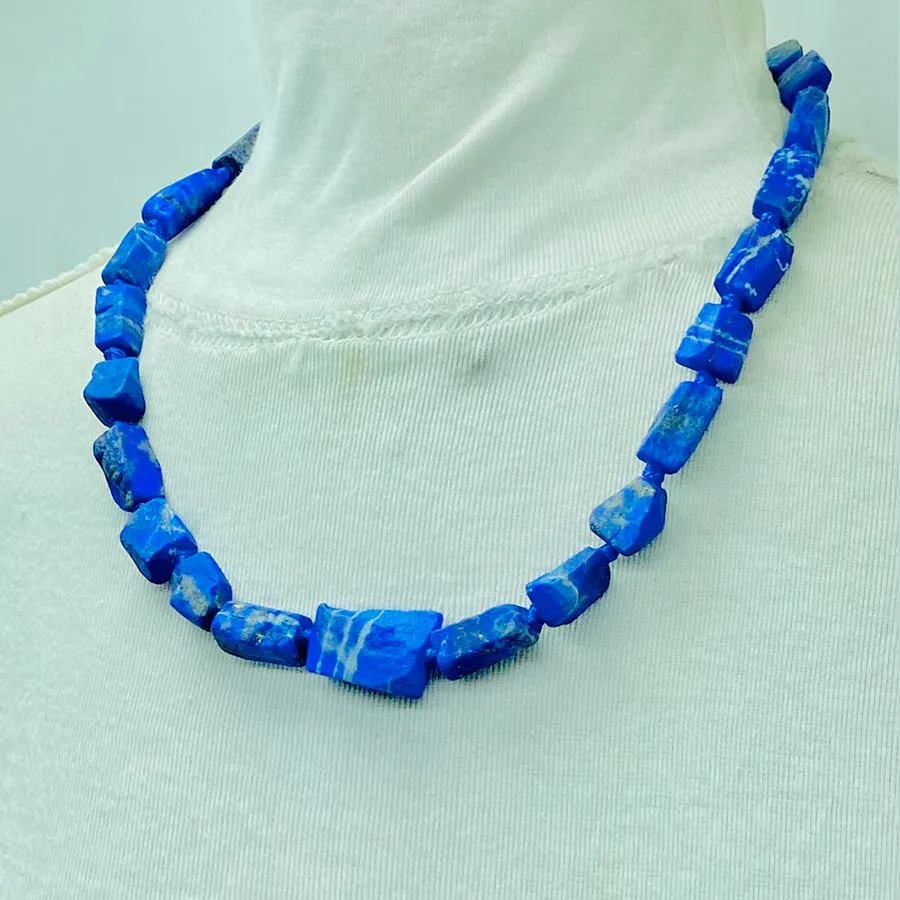 Natural Blue Lapis Lazuli Stones Necklace