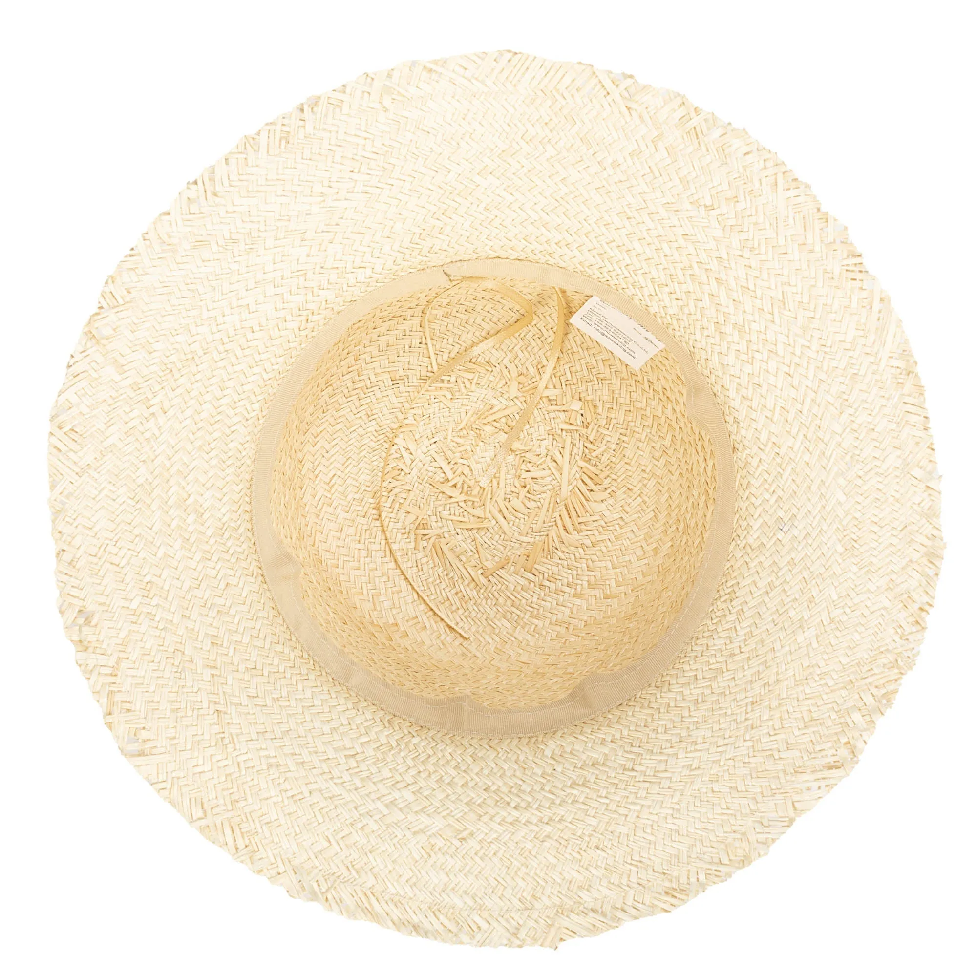 Naturalist - Palm Straw Bucket with Raw Edge