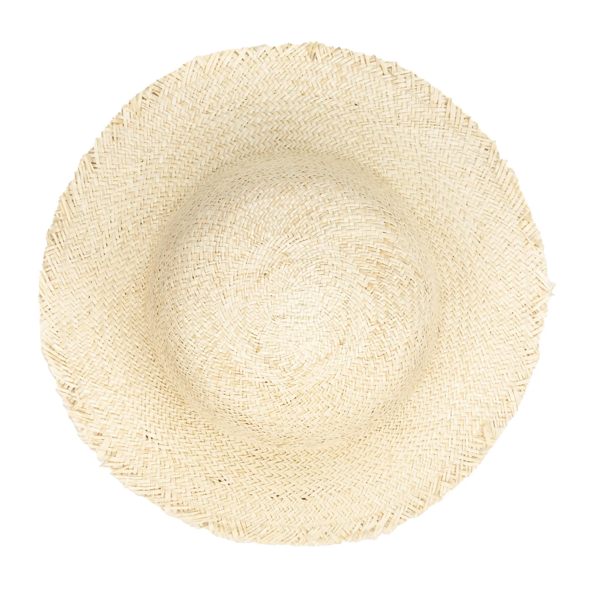 Naturalist - Palm Straw Bucket with Raw Edge