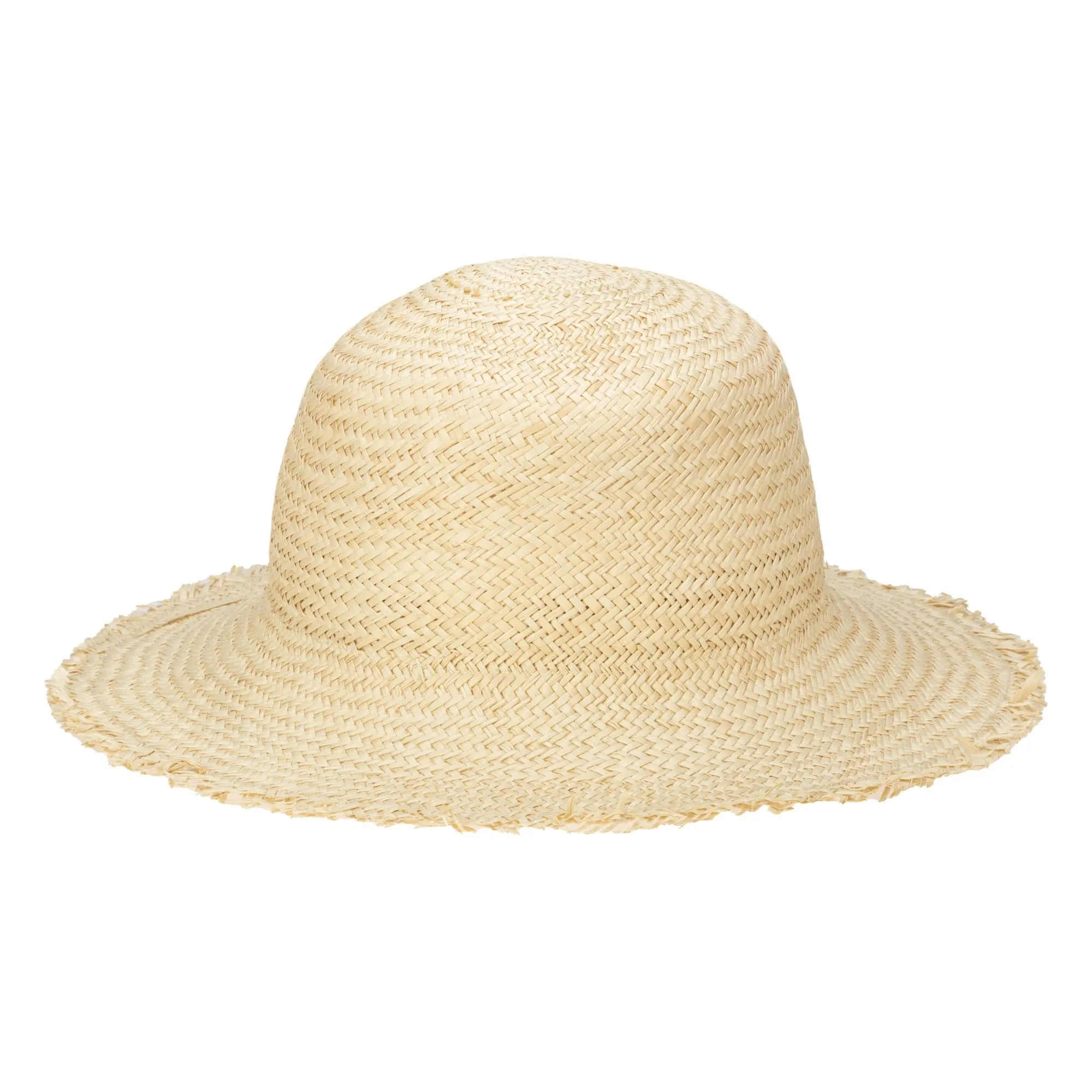 Naturalist - Palm Straw Bucket with Raw Edge