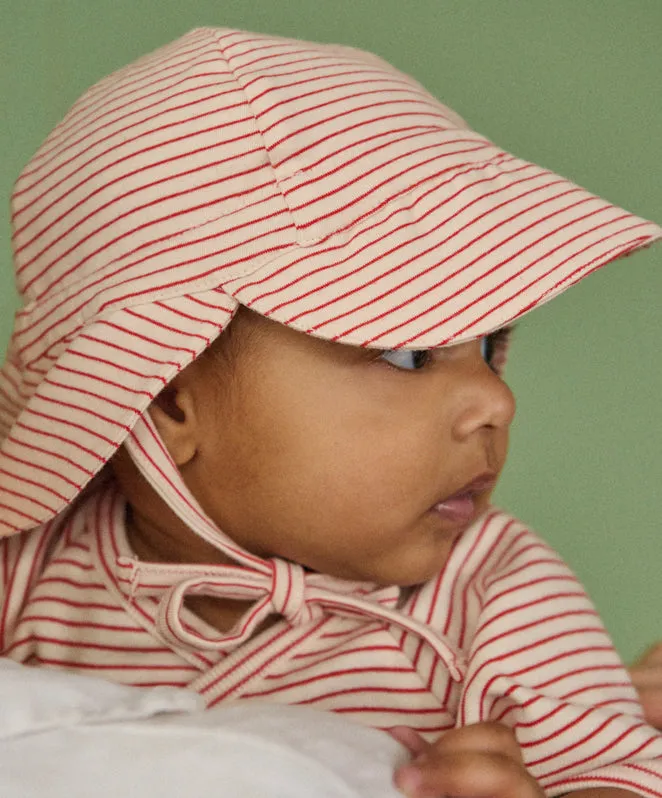 Nature Baby Dash Sunhat Red Pinstripe