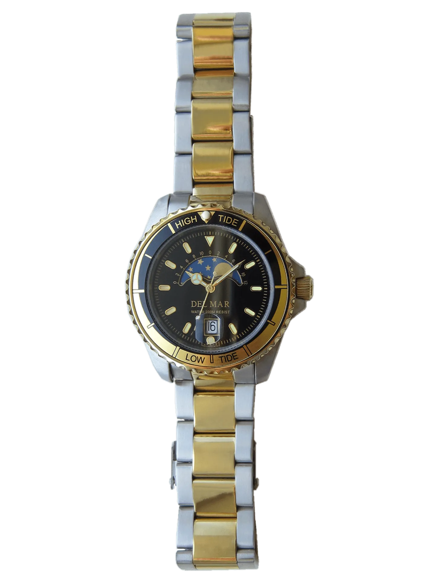 Nautical Analog Tide Watch, Two-Tone Bracelet #50207