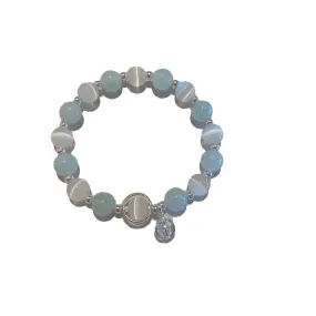 Navy Opal Crystal Sterling Silver Bracelet - Fortune's Favor Collection