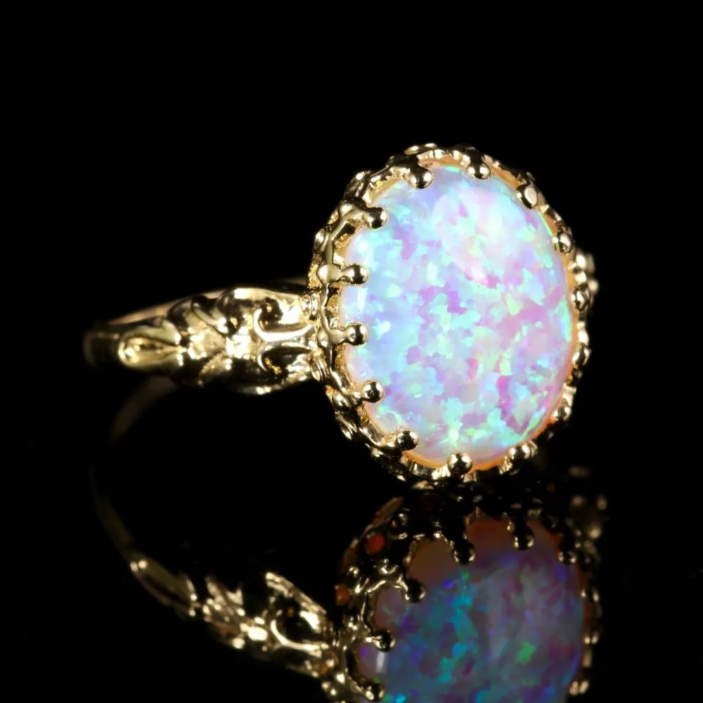 Opal 9Ct Gold Ring 6Ct Opal