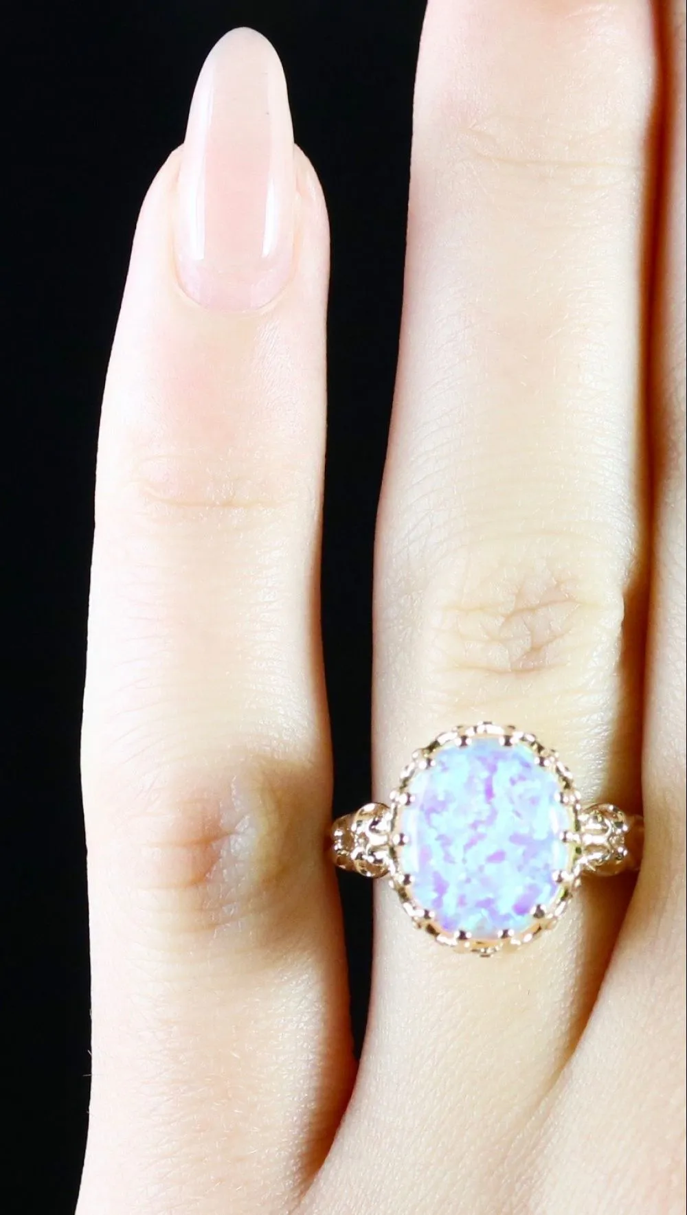 Opal 9Ct Gold Ring 6Ct Opal