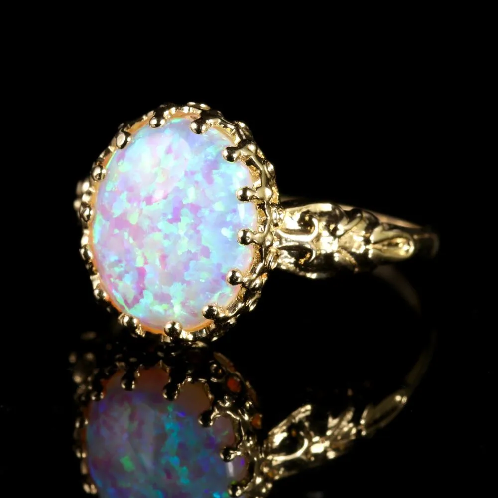 Opal 9Ct Gold Ring 6Ct Opal