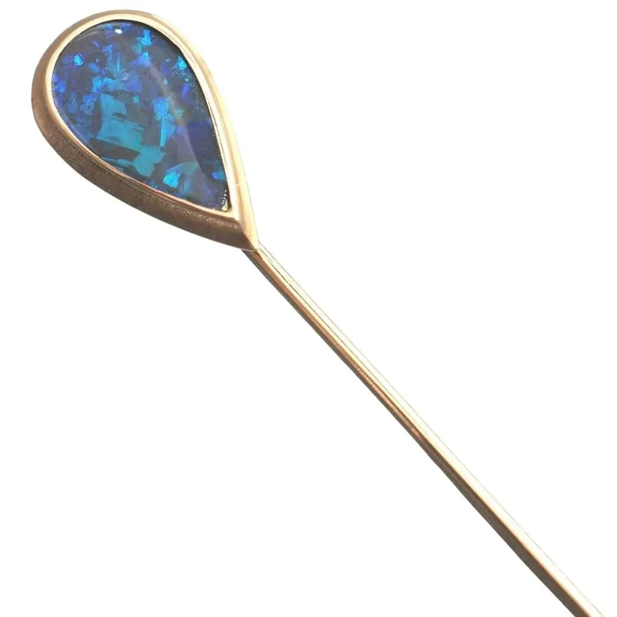 Opal 9ct Yellow Gold Pin