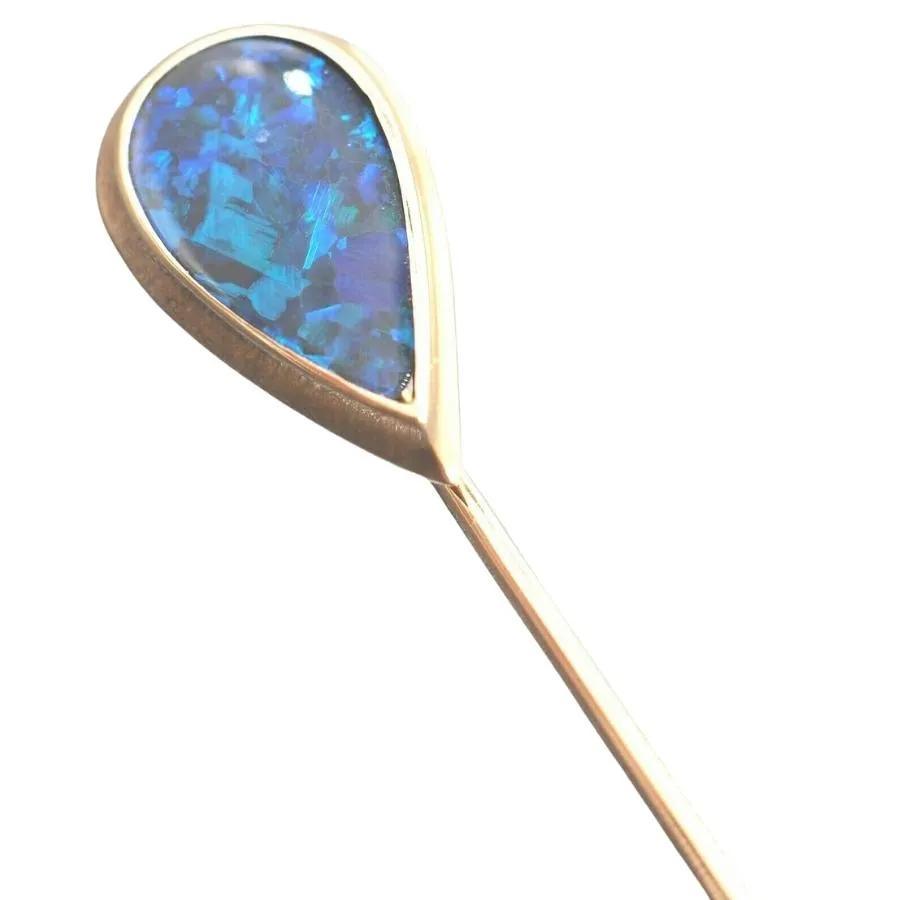 Opal 9ct Yellow Gold Pin