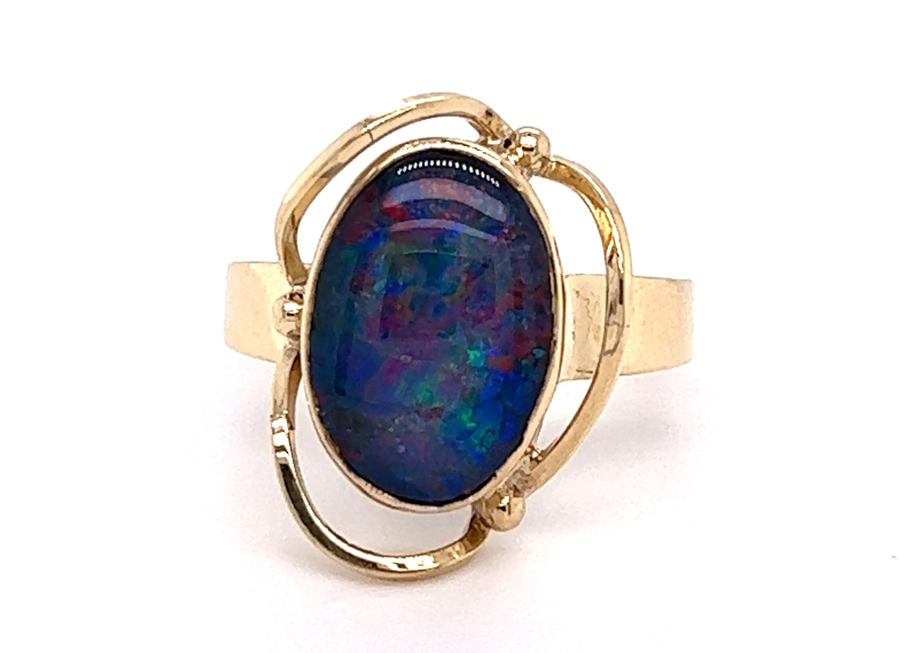 Opal & Yellow Gold Dress Ring