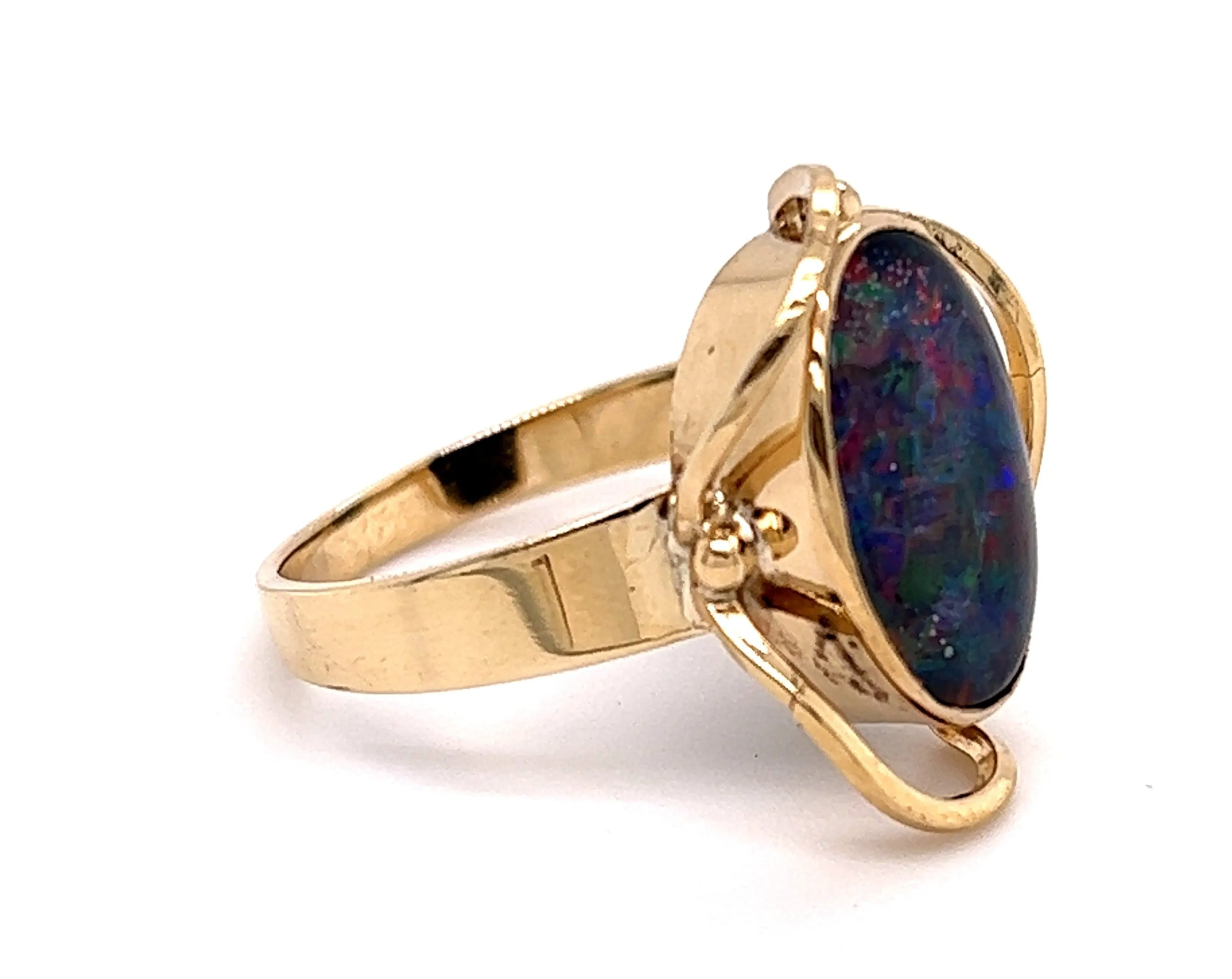 Opal & Yellow Gold Dress Ring