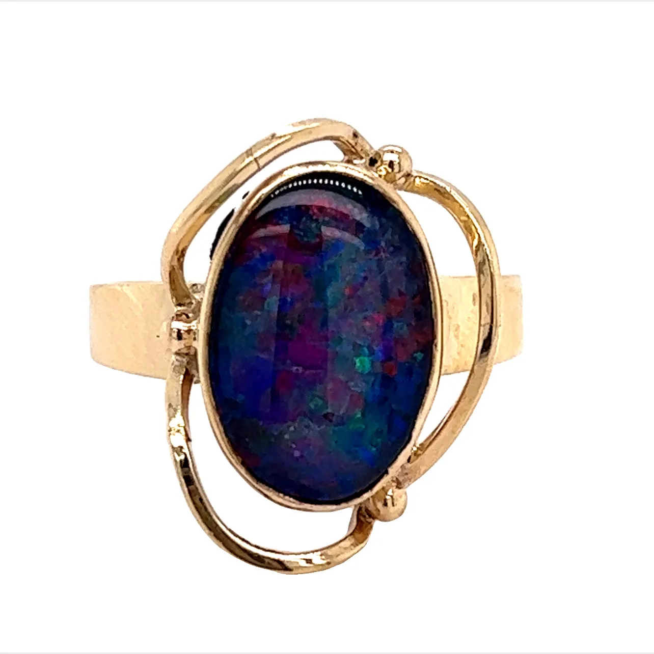 Opal & Yellow Gold Dress Ring