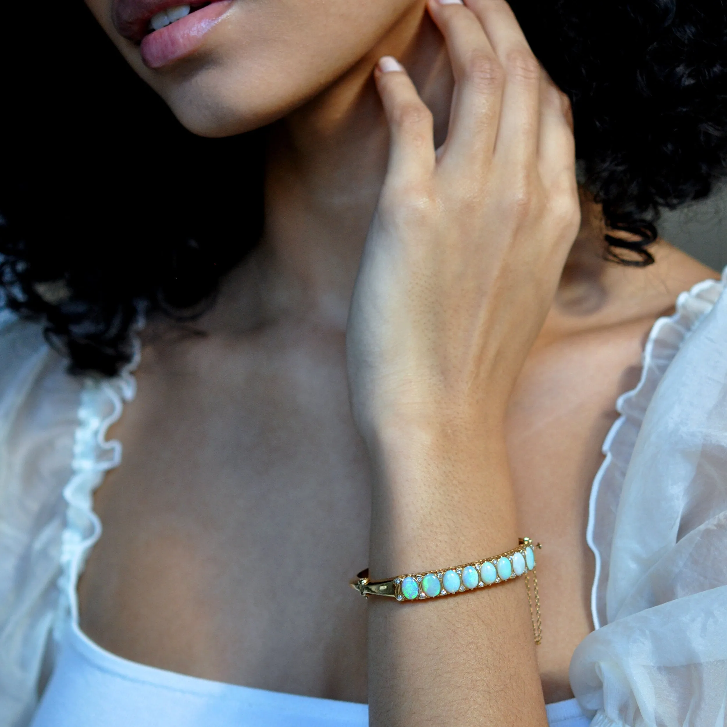 Opal Bangle Bracelet