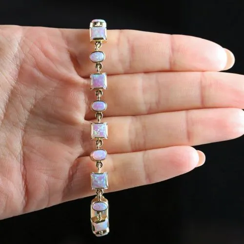 Opal Bracelet 9ct Yellow Gold 10ct of Opal