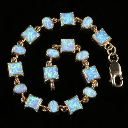 Opal Bracelet 9ct Yellow Gold 10ct of Opal