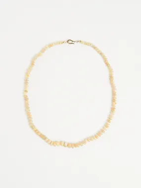 Opal Faceted Beaded Necklace with 18k Yellow Gold Clasp