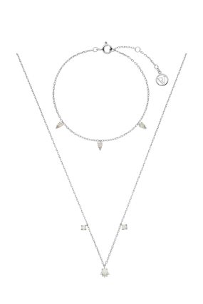 Opal Hope Set Silver