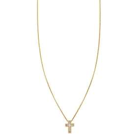 Opal Inlaid Cross Necklace