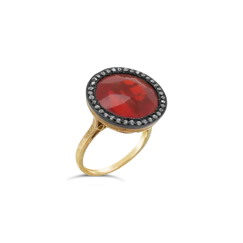 Orange Opal Estate Ring