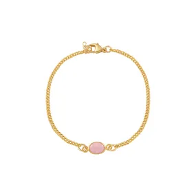 OVAL PINK OPAL BRACELET