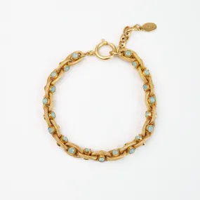 Pacific Opal Crystal Barbell Chain Bracelet