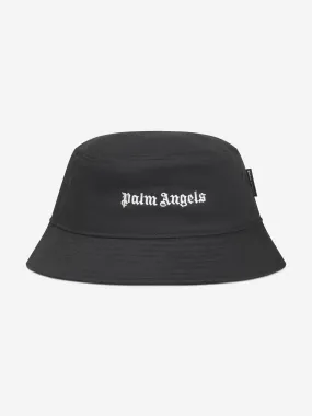 Palm Angels Girls Logo Bucket Hat in Black