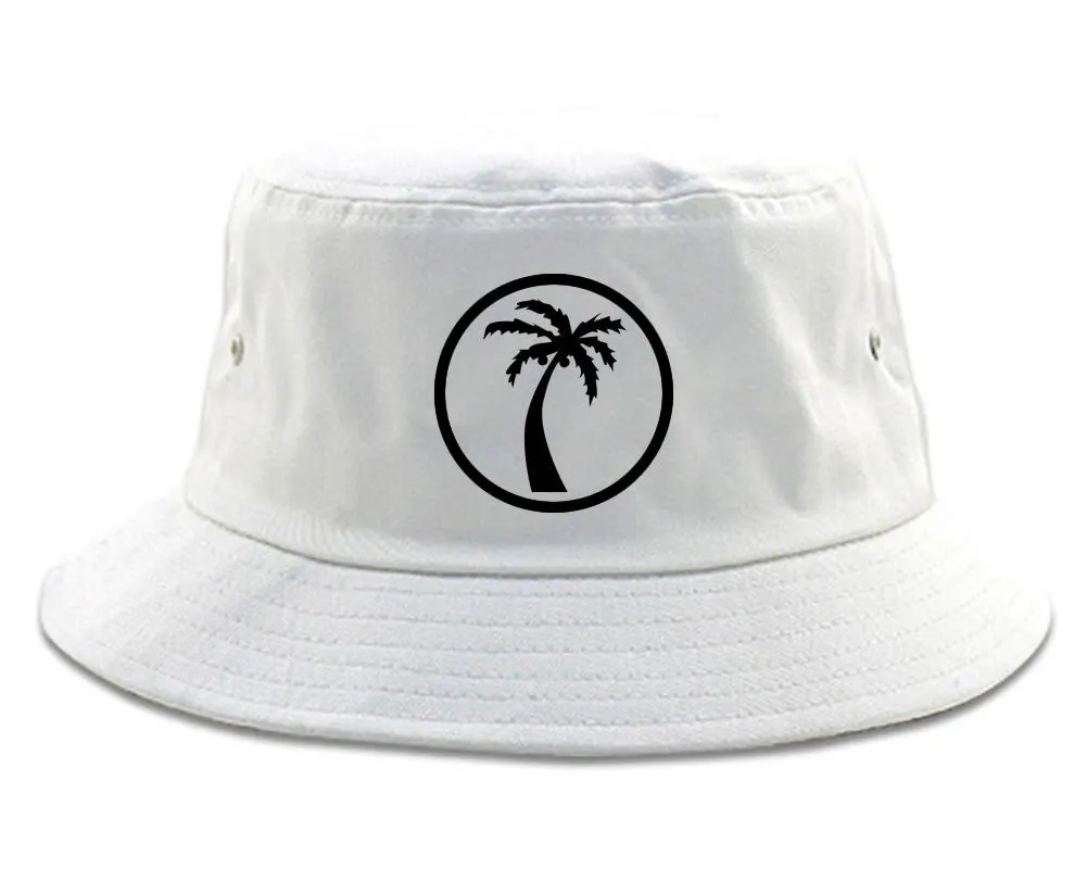 Palm Tree Chest Logo Bucket Hat Cap