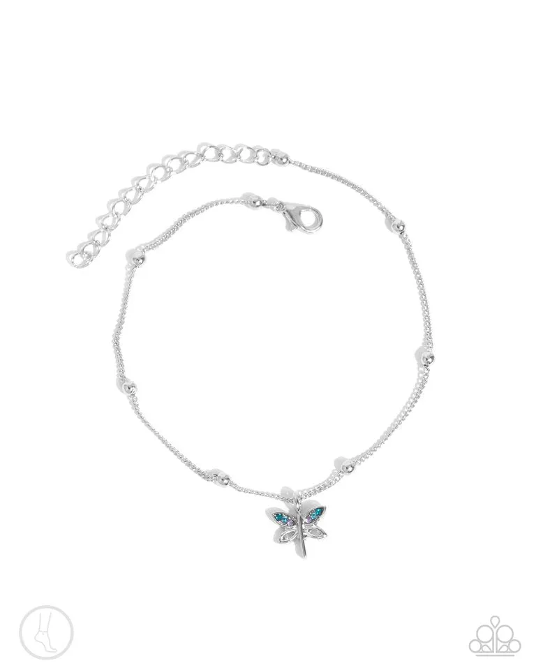 Paparazzi Bracelet ~ Dainty Dragonfly - Blue