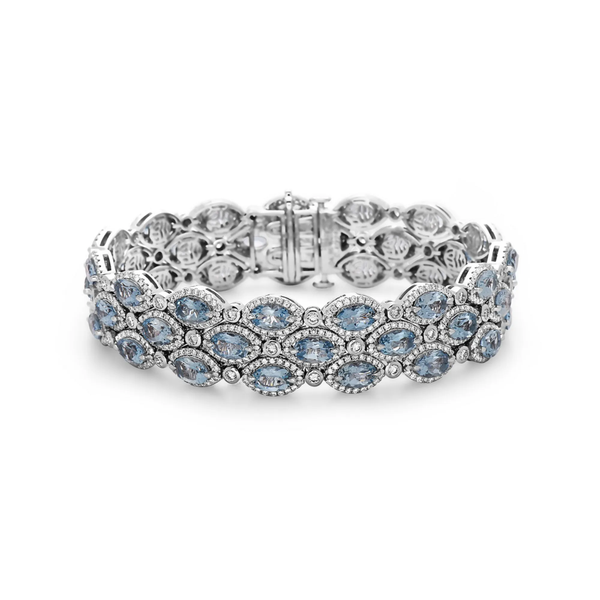 Pastel Diamond Firefly Triple Row Bracelet