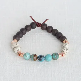 Perseverance - Blue African Opal | Essential Oil Diffuser Bracelet