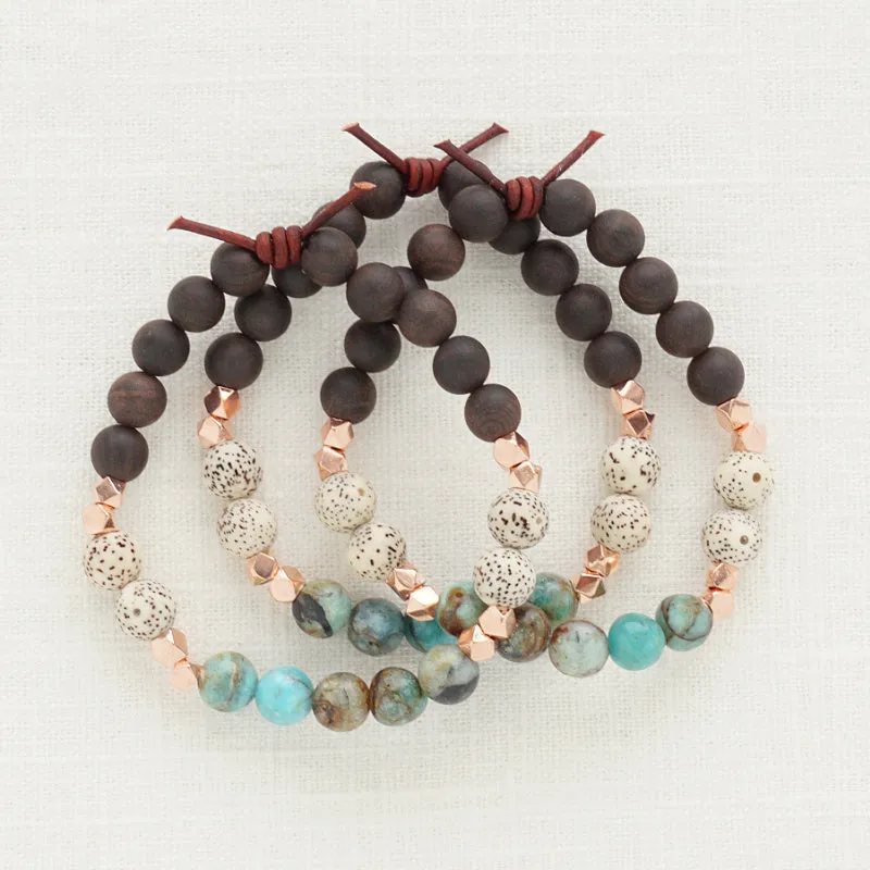 Perseverance - Blue African Opal | Essential Oil Diffuser Bracelet