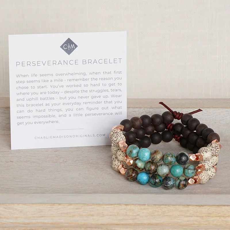 Perseverance - Blue African Opal | Essential Oil Diffuser Bracelet