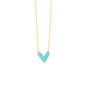 Persian Blue Heart Necklace