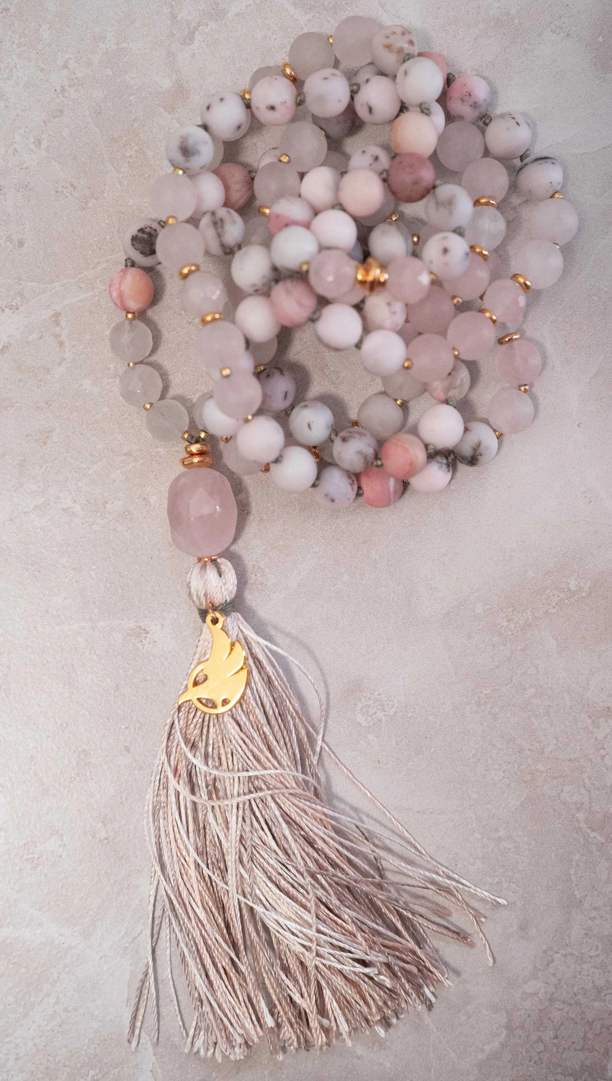 Peruvian Pink Opal Mala 108 (Prayer Beads)