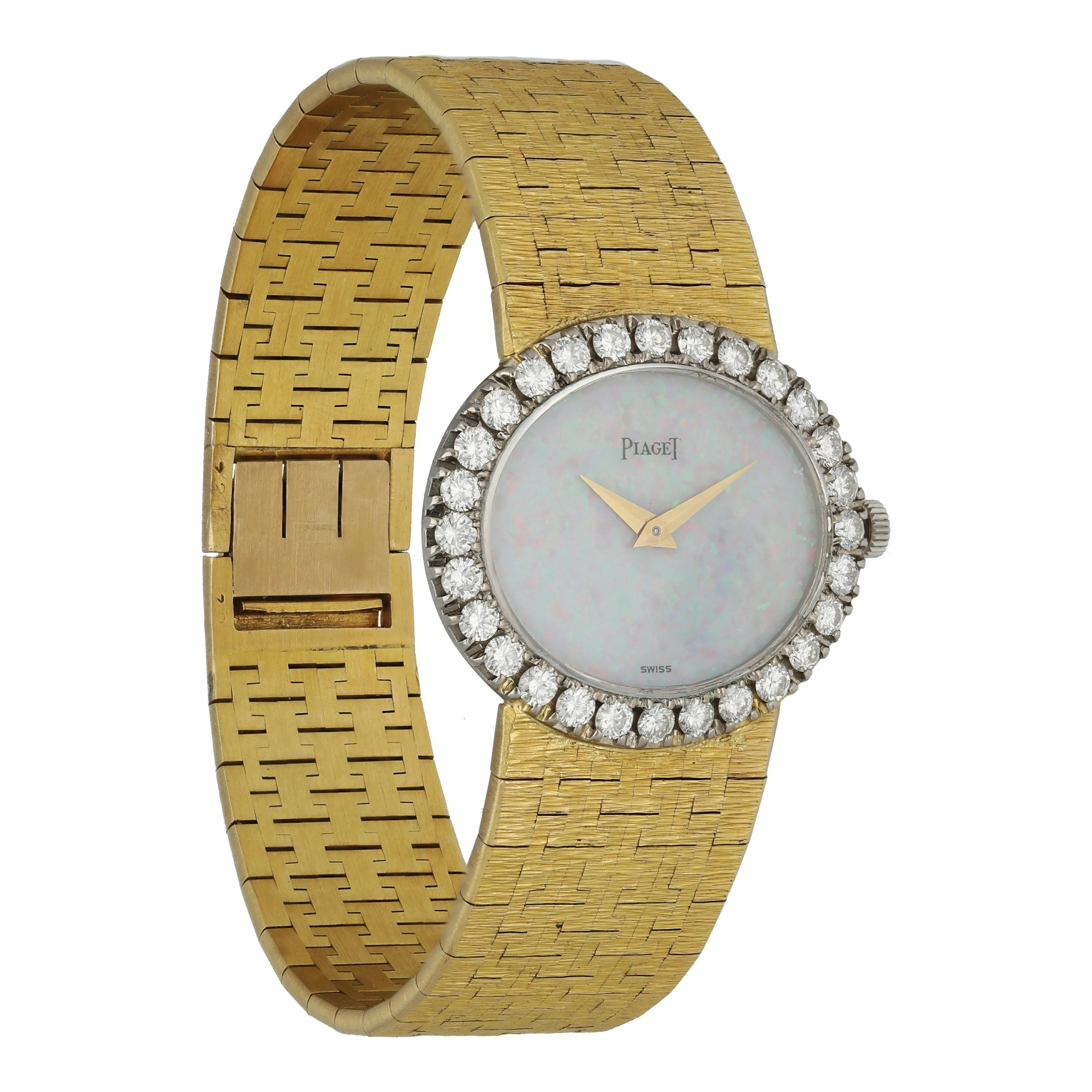 Piaget 9804A6 Rare Opal Dial Yellow Gold Ladies Watch