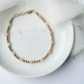 Pink Opal Bracelet - Gold