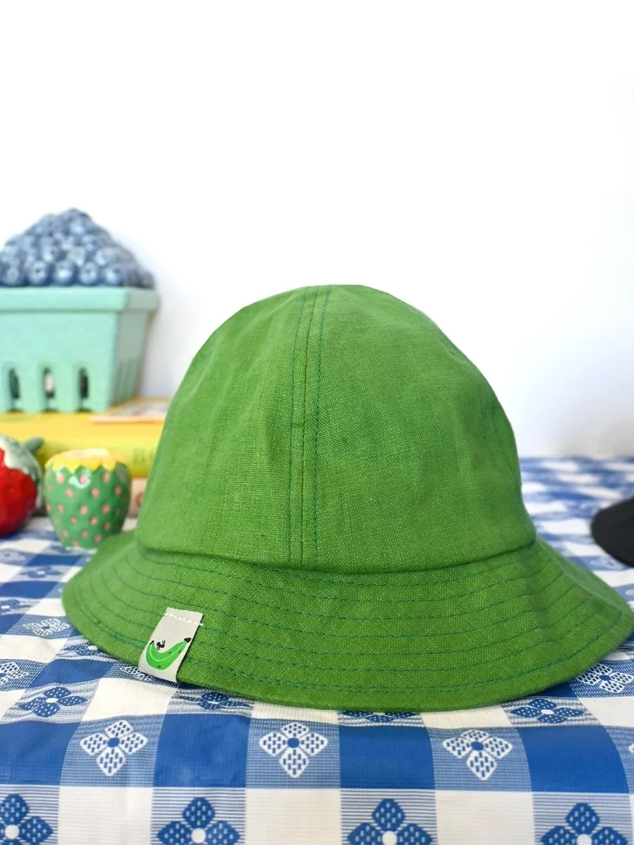 "Tutti Frutti" Linen bucket hat - Plantain