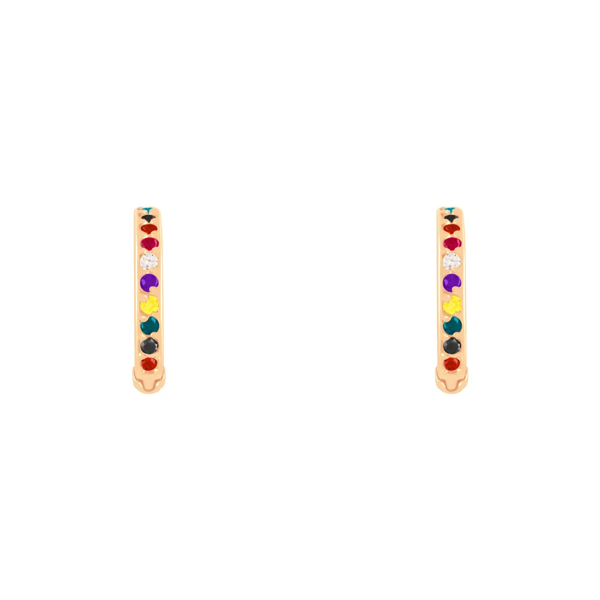 Rainbow Hoop Earrings